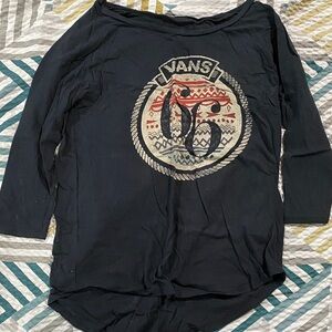 Vans Black and Red Graphic Long Sleeve Shirt